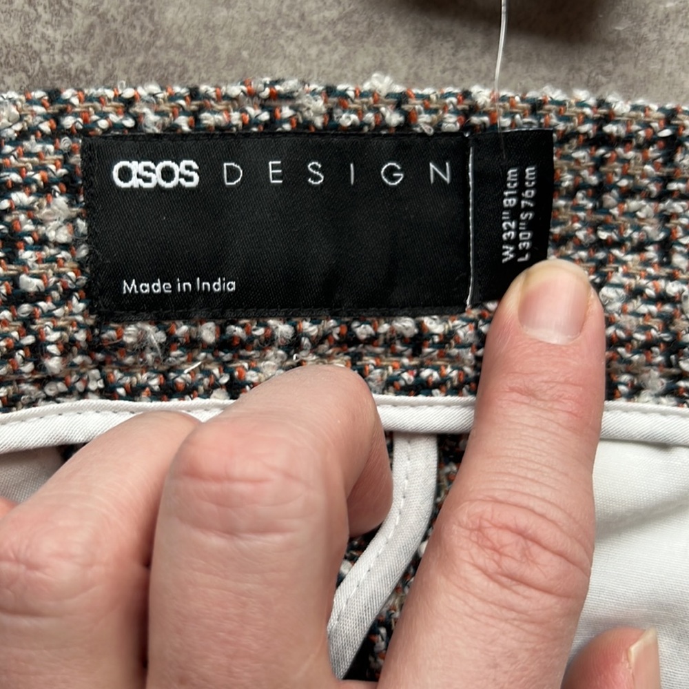 Mens ASOS Design Pattern Pants - Picture 8 of 9